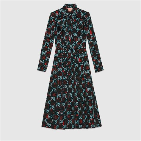 gucci sky blue chinese dress|Gucci Dresses for Women .